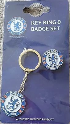 Chelsea FC Keyring And Badge Set Gift Idea For All Chelsea Fans • $24.94