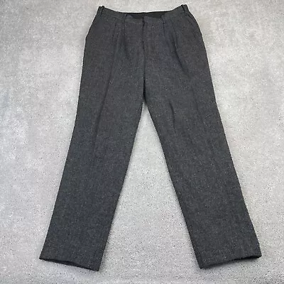 VINTAGE Woolrich Pants Mens 33x32 Gray Wool Tweed Pleated Hunting Made In USA • $69.95