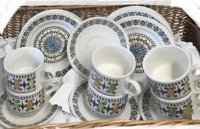 Broadhurst Kathie Winkle Roulette Tea Pot With Six Cups Saucers & Tea Plates • £60