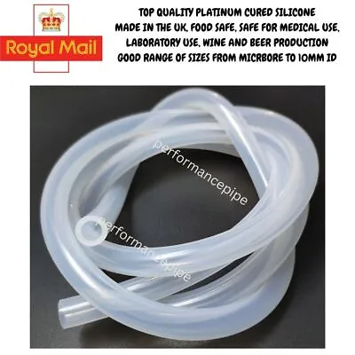 Clear Silicone Pipe Tube Hose Beer Wine  Food Grade Soft Rubber Translucent • £26.99