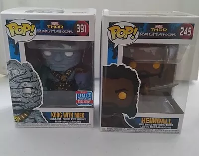 Funko Pop Thor Ragnarok - HEIMDALL No.245 & KORG WITH MIEK No.245 2018 Exclusive • $59