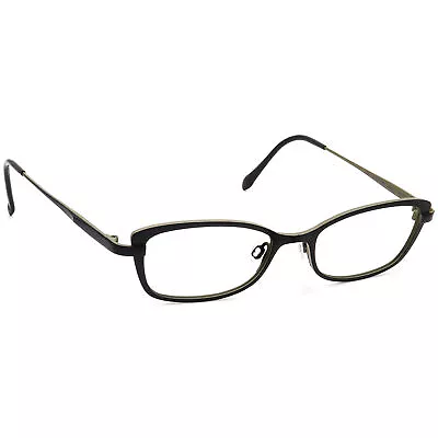 Bevel Eyeglasses 8602 Eye Fone BKHG Black/Green Metal Frame Japan 48[]17 135 • $99.99