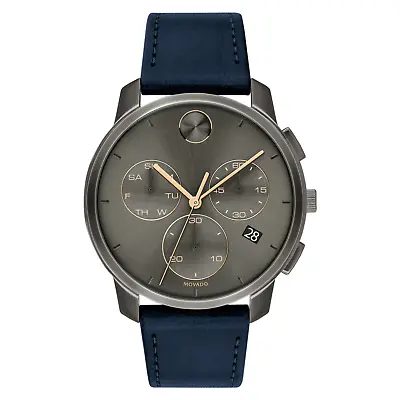 Movado Bold Thin 3600720 Gunmetal Gray Dial Stainless Steel Men's Watch • $269.99