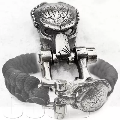 CooB Silver Paracord Buckle Shackle Bead PREDATOR ALIEN For Paracord Bracelet • $37.99