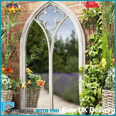 £99.99 • Buy Gothic Rustic Arch Garden Mirror Indoor Outdoor Vintage Romance Glass Wall Large