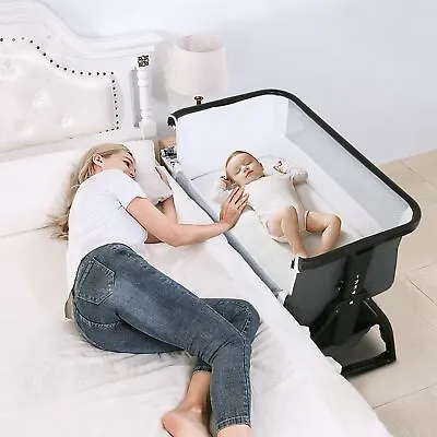 Baby Bedside Sleeper For Baby3-in-1 Baby Crib Bassinet Adjustable Height Safe; • $118.99