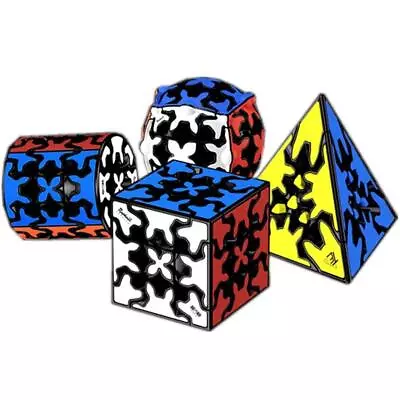 Qiyi Gear Cube 3x3x3 Gear Cube 3x3 Pyramid Cylinder Sphere Speed Cubes Education • $14