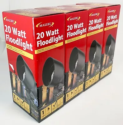 Malibu 9604 20W Landscape Lights Outdoor Floodlight Weatherproof Metal - 4 PACK • $34.99