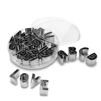 26in1 Stainless Steel English Alphabet Letters Biscuit Cookie Cutter Baking Mold • £8.40