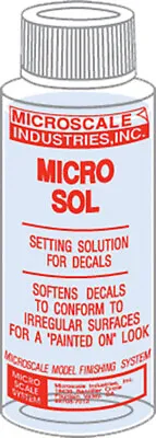 Microscale Model Railroad/Train Decal Micro Sol Setting Solution 1oz Bottle(105) • $5.69