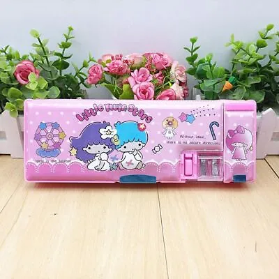 Sanrio Little Twin Stars Two-Sided Pencil Case Box Vintage W/pencil Sharpener • $7.99