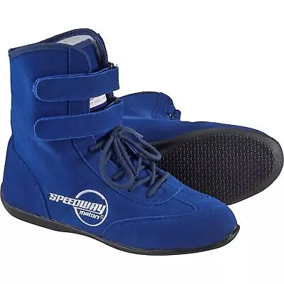 Speedway Hightop Racing Shoes SFI 3.3/5 Flexible Leather Blue US Mens 10 • $73.99