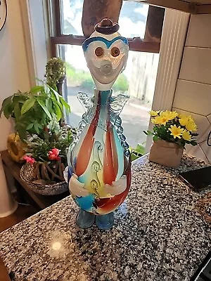 Murano Glass Clown Decanter Rare Damage See Pics  • $45