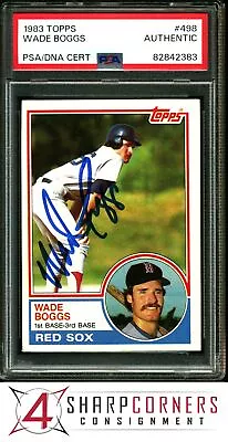 1983 Topps #498 Wade Boggs Rc Hof Psa Authentic Dna Auto B3918869-383 • $74.99