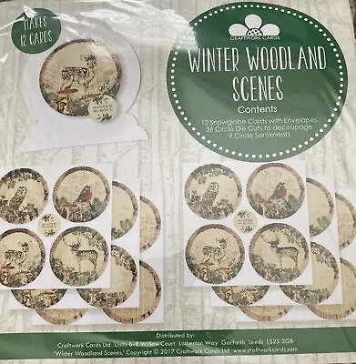 Craftwork Cards Winter Woodland 12 Christmas Globe Card Kit • £7.50