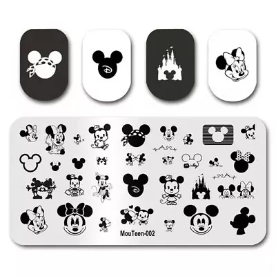 Disney Princess Minnie Mouse Mickey Mouse Nail Art Stamping Plate Mouseketeer • $21.99