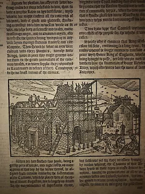 1520 Rare Medieval Incurable Incunabula Cathedral 4 Leaves English • $25