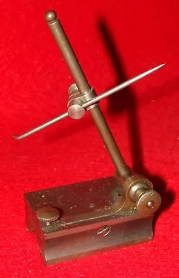 Vintage JWM Steel Machinist Surface Gage / Gauge W/ 4  Spindle & 3  Scribe Tool • $29.99