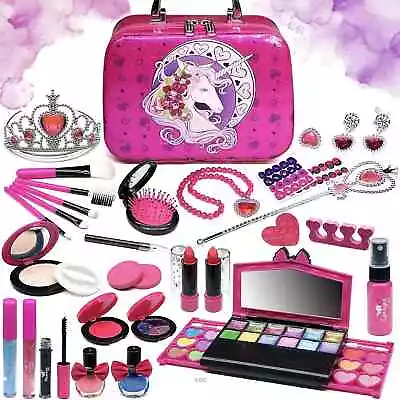 Kids Makeup Sets For Girls - Unicorn Teenage Washable Make Up Starter Kit Play • £14.99