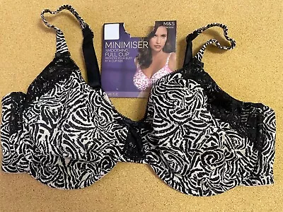 M&S Minimiser Smoothing Full Cup Non Padded Underwired Bra 36F • £10.90