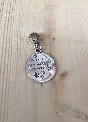 I Love You To The Moon And Back Pendant Charm Necklace (No Rope/Chain) • £2.49