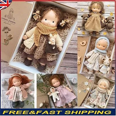 11 Inch Handmade Waldorf Doll  Knitted Plush Stuffed Toy Christmas W/ Gift Box • £16.63