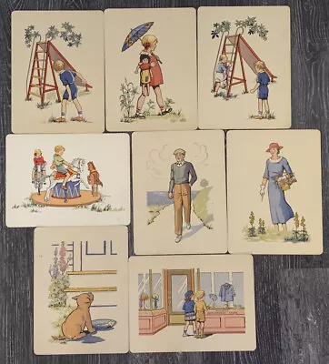 Vintage Alice And Jerry Picture Word Flash Cards Set Of 8 Rare • $45.55