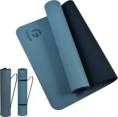 Yoga Mat Non Slip Eco Friendly Fitness Exercise Mat With Carrying StrapPro Yog • $33.98