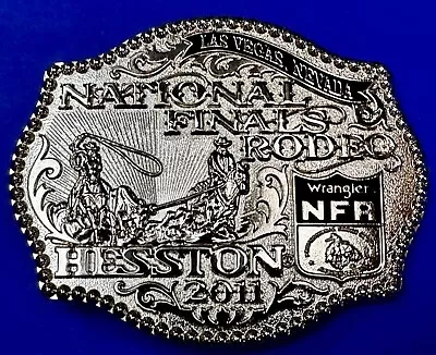 2011 NFR National Finals Rodeo Montana Silversmiths Las Vegas PRCA Belt Buckle • $85