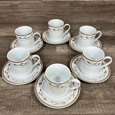 German Designed Porcelain Demitasse Coffee Set Of 6 Vintage & Collectibles • $24.80