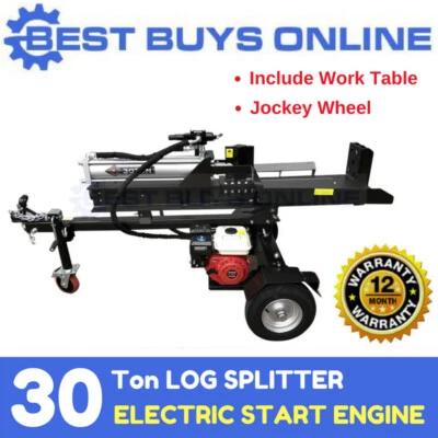 $2273 • Buy Log Splitter 30 Ton Black Diamond Hydraulic Wood Cutter Petrol 6.5 HP E-Start