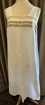 Vintage La Perla White Long Nightgown Made In Italy Medium 48 • $28
