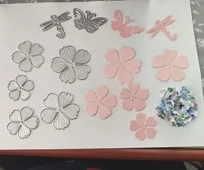£3.25 • Buy Craft Clearout, Pretty Flowers Dies Set + Dragonfly + Butterfly Dies!