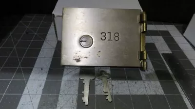 $40.10 • Buy Antique L.L. Bates 1886 Safety Deposit Box Door, Hinges, 1 Op & 1 Guard Key #318