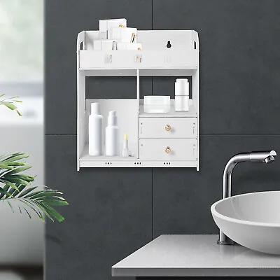 Bathroom Cabinet Wall Mount Medicine Cabinet Storage Kitchen Toilet Organizer US • $36.10