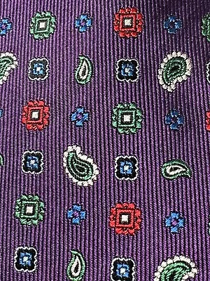 $195 New RARE WORK OF ART ETRO 100% Silk Tie Purple 8cm X 144cm  /small Etro Bag • $73.50