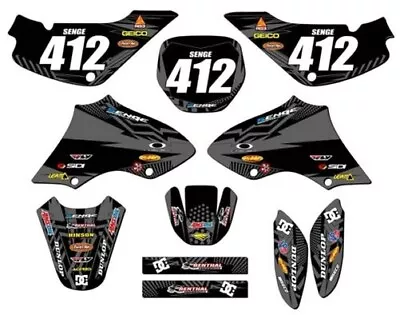 All Years JR 80 MAYHEM Black Senge Graphics Kit Compatible With Suzuki • $82.49