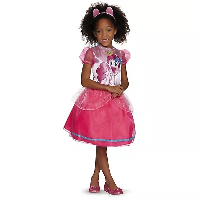 My Little Pony Pinkie Pie Child Halloween Costume Girl 3T-4T 8-10 Bonus Necklace • $19.95
