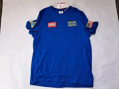 T Shirts Mens Xl Blue NASA Patches.same Day Dispatch.ideal Present.apollo 11 • £8.50