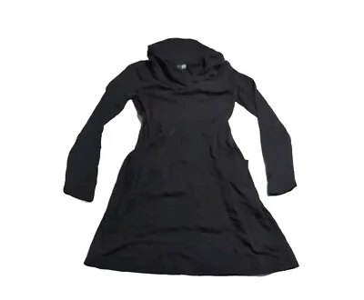 IBEX Black Merino Long Sleeve Dress Pockets USA - Size Women’s XS • $79.95