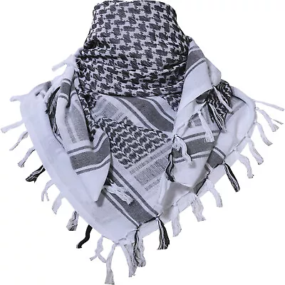 Pure Cotton Keffiyeh Tactical Desert Scarf Wrap Shemagh Head Neck Arab Scarves • $12.98