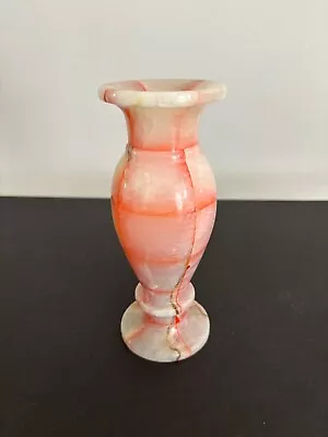 Vintage Egyptian Marble Onyx Stone Mosaic Panelled Tiled Colorful Vase 7 3/4”. • $24