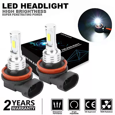 H11 LED Headlight Super Bright Bulbs Kit White 6000K 8000LM High/Low Beam • $10.77