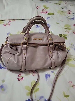 $300 • Buy Authentic Miu Miu Prada Vitello Lux Vitello Bow Handbag Bag $1800