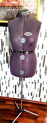 $60 • Buy Twinfit Used Model  Dial Seamstress Adjustable Dress Form Mannequin Gray