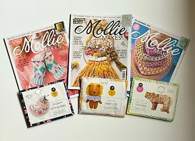Mollie Makes Magazine X 3 (103 109 & 115) With Plush Toy & Keyring Kits To Make • $16.15
