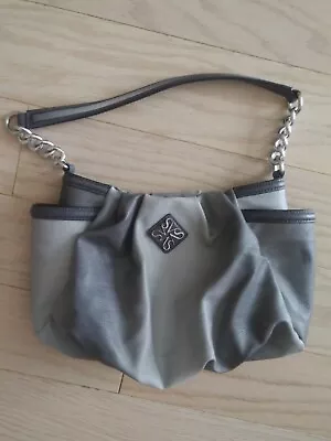 New Vera Wang Short Handle Medium Purse Handbag Soft Leather. Gray Multi • $15
