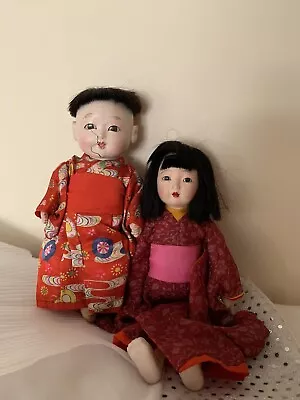 Vintage Ichimatsu Dolls Gofun Japanese Boy & Girl Lot Of 2 • $12.50