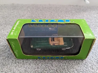 Boxed Vintage Eligor 1152 France Jaguar Type E Roadster 1964 Green 1:43 • £10