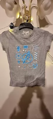 Inner Geek Grey Avengers Symbol T Shirt Marvel Logo Ladies Size 12 • £10